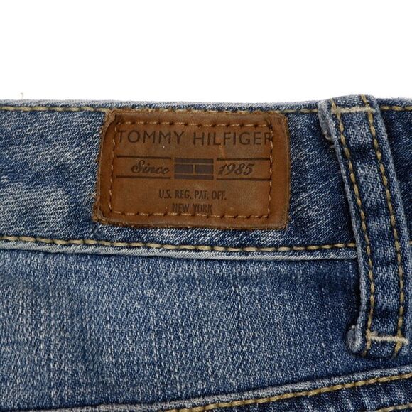 Tommy Hilfiger Spirit Crop Jeans Size 4 Womens Cuff Blue Denim Measures 28x20.5 - Picture 11 of 12